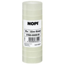 NOPI Ruban adhésif, pack filmé, 12 mm x 10 m, transparent