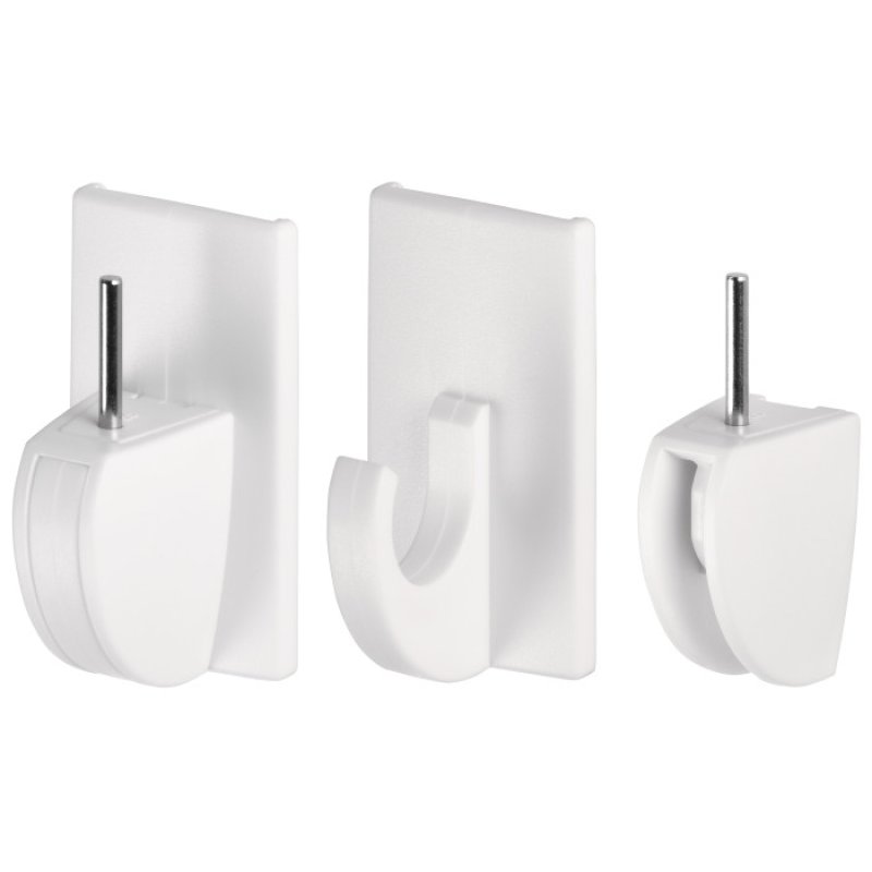 tesa Powerstrips Fixation adhésive pour rideaux Vario, blanc