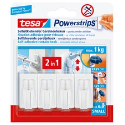 tesa Powerstrips Fixation adhésive pour rideaux Vario,marron