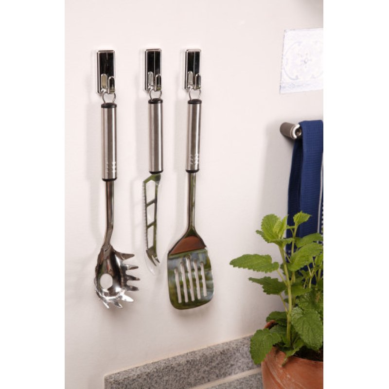 TESA 58051-00010 home storage hook Indoor Kitchen hook Metallic 2 pc(s)