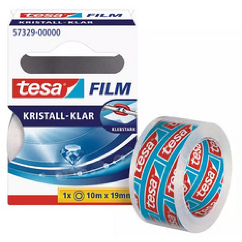tesa Film Ruban adhésif pack de 10,15 mm x 10 m, transparent