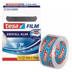 tesa Film Ruban adhésif, pack de 10, 15 mm x 33m,transparent
