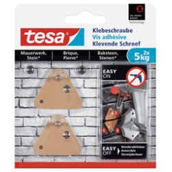tesa Vis adhésive pour brique, triangulaire, 5,0 kg