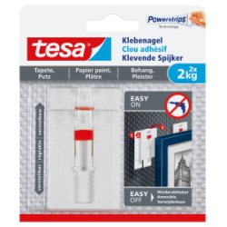 tesa Powerstrips Clou adhésif pour papier peint et plâtre