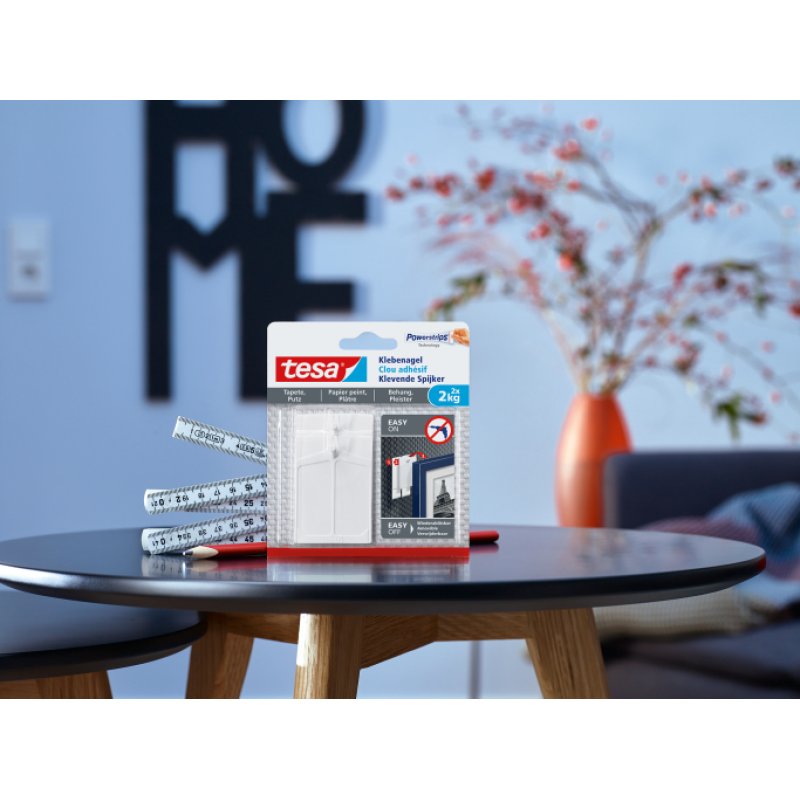 TESA 77777-00000 home storage hook Indoor Universal hook Red, White 2 pc(s)