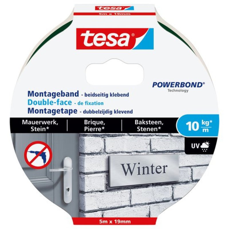 tesa Powerbond Adhésif double face de montage pour brique