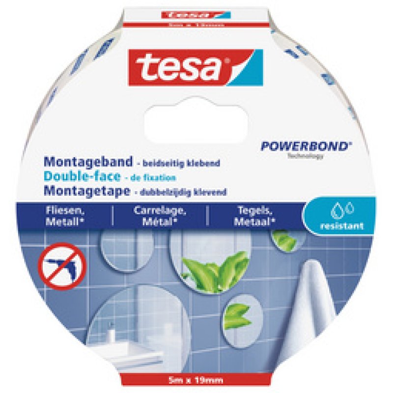 tesa Adhésif double face de montage Powerbond pour carrelage