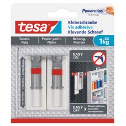 tesa Powerstrips Vis adhésive pour papier peint/plâtre,