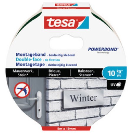 tesa Adhésif double face de montage Powerbond pour brique