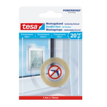 TESA 77740-00000 étiquette et ruban adhésif de fixation 1,5 m Adhésif double-face