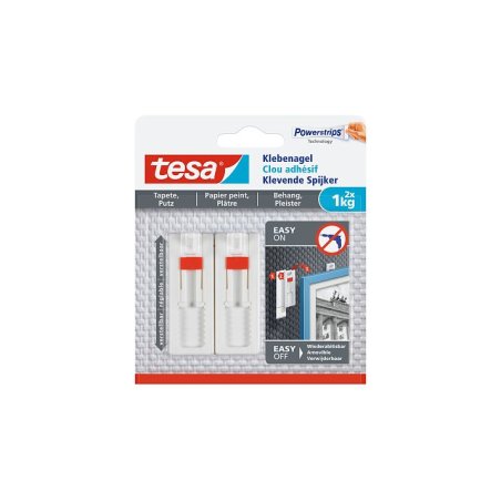 TESA 77774 Indoor Utility hook Red, White 2 pc(s)