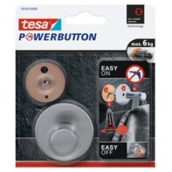 tesa Powerbutton Crochet adhésif Classic, rond