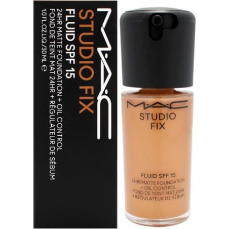 MAC Studio Fix Fluid SPF 15 24Hr Matte Foundation Plus Oil Control NW40 for Women 1 oz