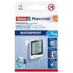 tesa Powerstrips Pastille adhésive SMALL WATERPROOF, blanc