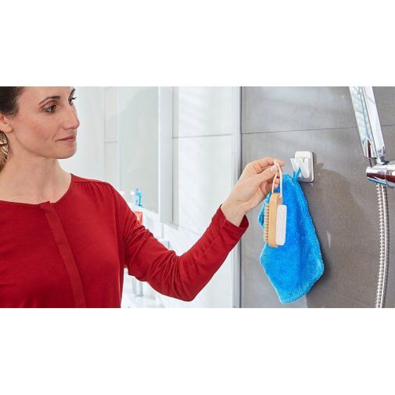 TESA 59785-00000 home storage hook Indoor Towel hook Stainless steel, White 1 pc(s)