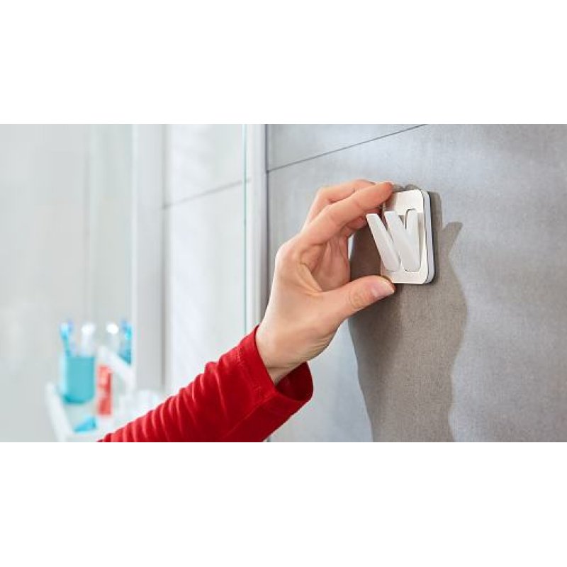 tesa Powerstrips Crochet Duo WATERPROOF, métal/plastique