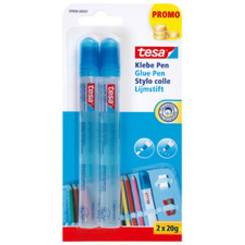 tesa Stylo de colle "Glue Pen", sans solvant, 2 x 20 g