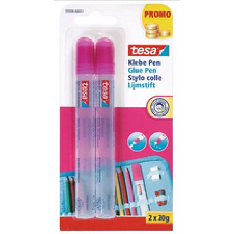 tesa Stylo de colle "Glue Pen", sans solvant, 2 x 20 g