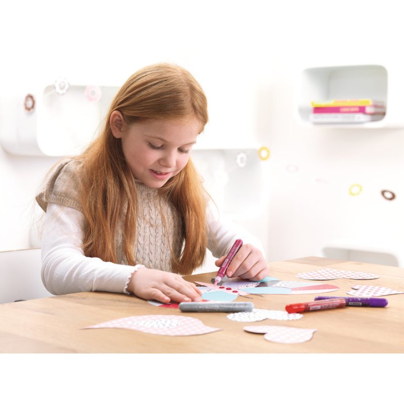 tesa Colle à paillette "déco scintillante", tube, 6 x 10 g