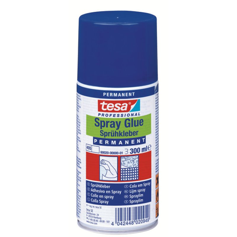 tesa Colle en spray PERMAMENT, 300 ml, couleur: beige