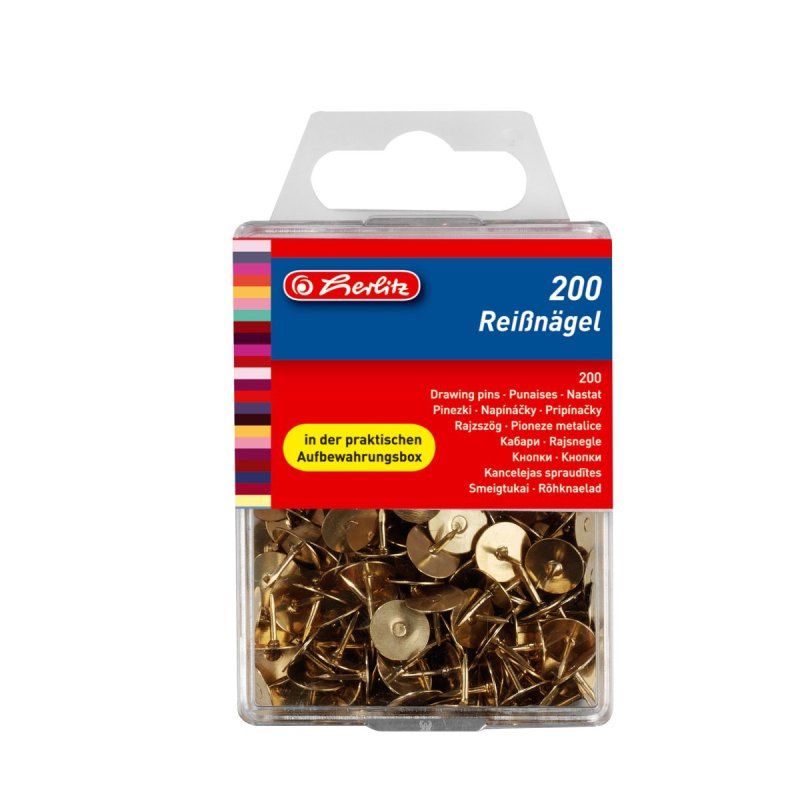 Herlitz 8770208 pin/tack Brass 200 pc(s)