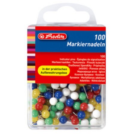 herlitz Epingles de signalisation, assorti