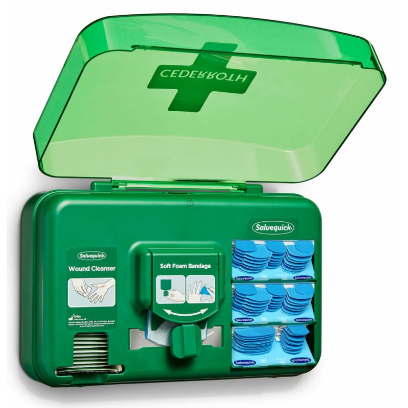 CEDERROTH Kit de premiers secours Wound Care Dispenser Blue
