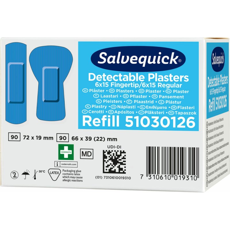 CEDERROTH Recharge Salvequick, pansement pour bout de doigts