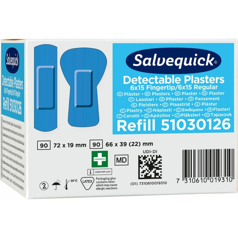 CEDERROTH Recharge Salvequick, pansement pour bout de doigts