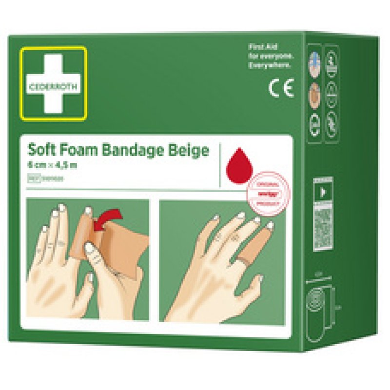CEDERROTH Pansement "Soft Foam Bandage", noir