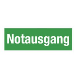 LEINA Hinweisschild, Text: "Notausgang", aus PVC-Folie