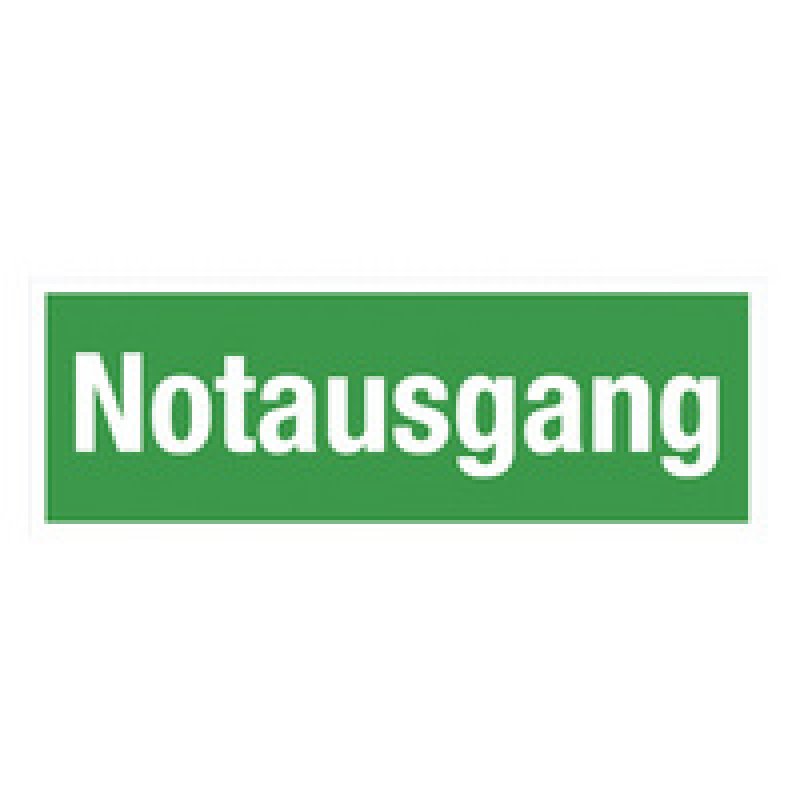 LEINA Hinweisschild, Text: "Notausgang", aus PVC-Folie