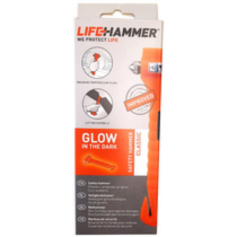 LEINA Marteau de secours, avec coupe ceinture, orange