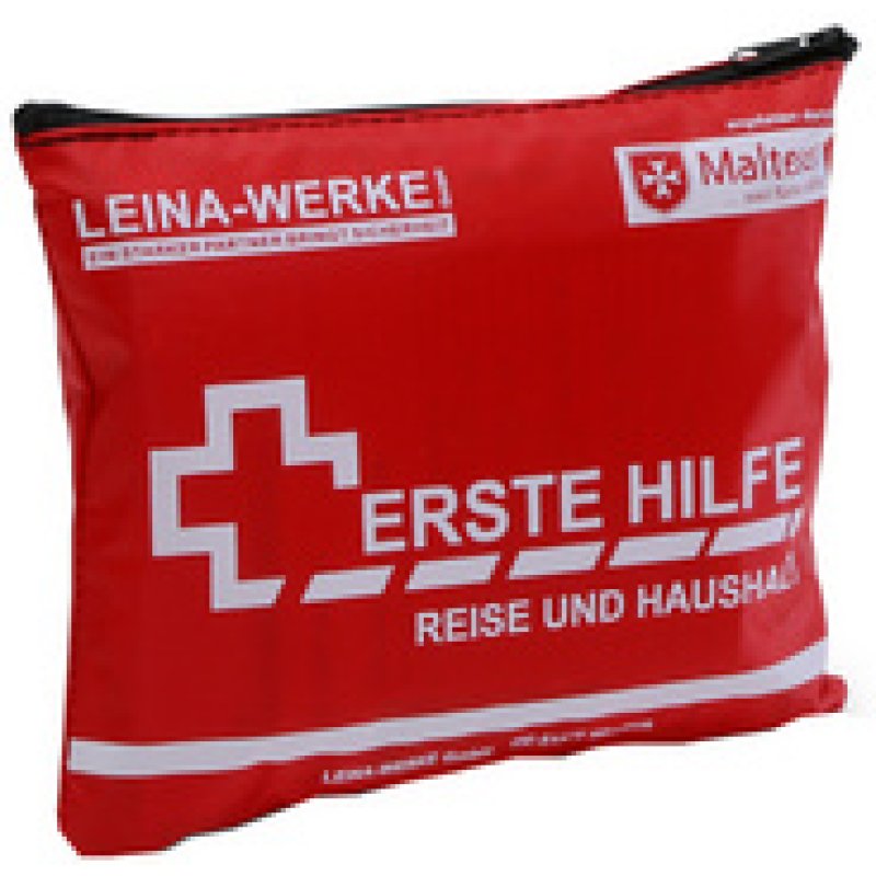 LEINA Erste-Hilfe Reise- und Haushalt-Set, 27-teilig, rot