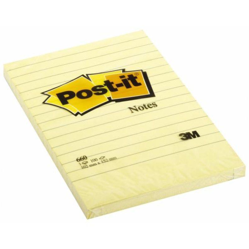 Post-It 660M étiquette auto-collante Jaune 6 pièce(s)