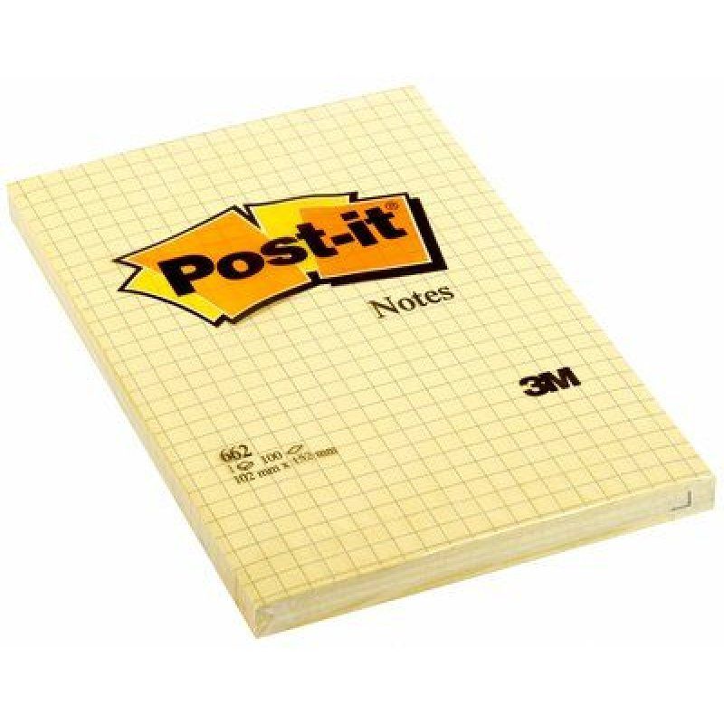 Post-It 7100172739 Rectangle Jaune 100 feuilles Auto-adhésif