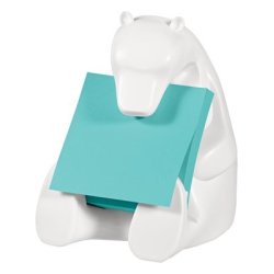Post-It Pop-up Note Dispenser for 3 in x 3 in Notes, Bear design, White