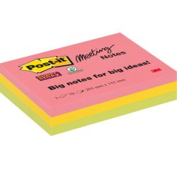 Post-it Bloc-note Meeting Notes Super Sticky, 203 x 153 mm