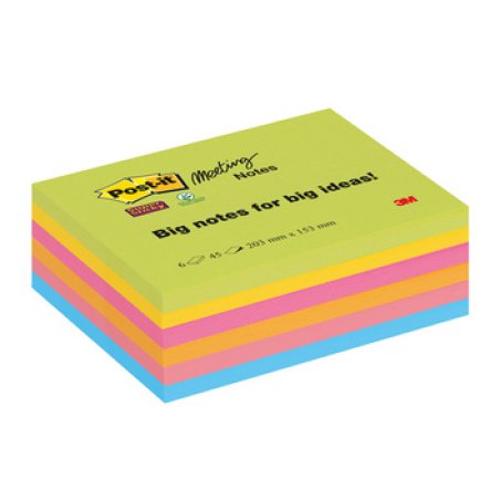 Post-it Bloc-note Super Sticky Meeting Notes, 152 x 101 mm