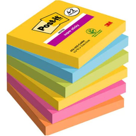 Post-it Bloc-note adhésif Super Sticky Notes, 76 x 76 mm