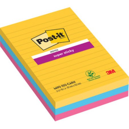Post-it Bloc note adhésif Super Sticky Notes, 101x101 mm