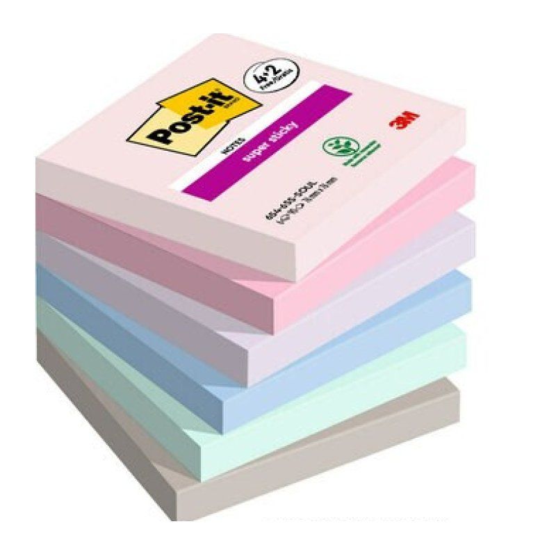 Post-It 7100259203 Carré Gris 90 feuilles Auto-adhésif