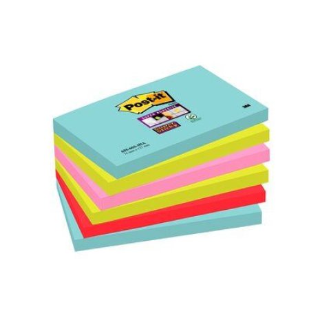 3M 655-6SS-MIA note paper Rectangle Blue, Pink, Red, Yellow Self-adhesive