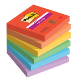 Post-it Bloc-note adhésif Super Sticky Notes, 76 x 76 mm