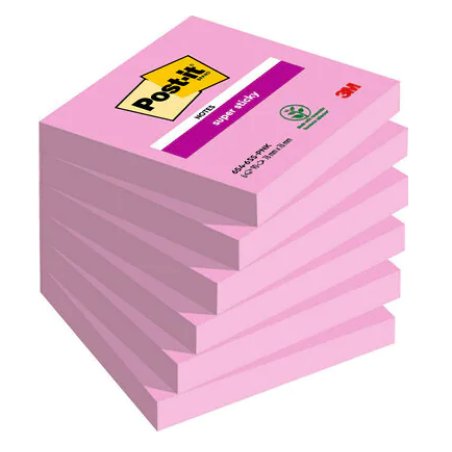 Post-It 654-6SS-PNK note paper Square Pink 90 sheets Self-adhesive