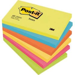 Post-it Bloc-note adhésif, 127 x 76 mm, Energetic Collection