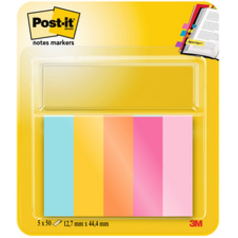 Post-it Marque-page Page Marker, 12,7 x 44,4 mm, Energetic