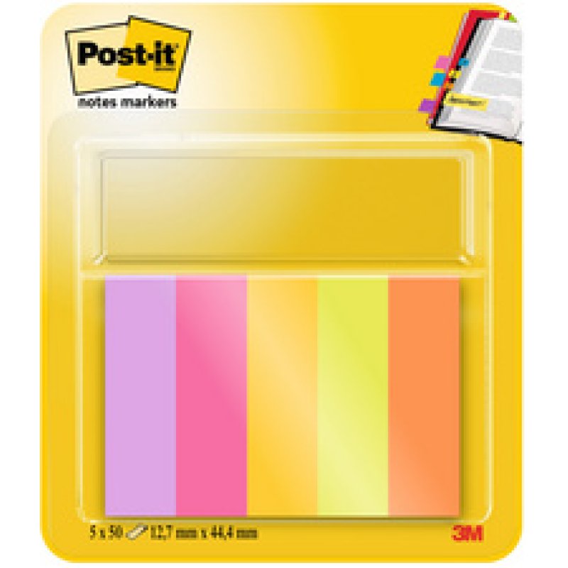 Post-it Marque-page Page Marker, 12,7 x 44,4 mm, Energetic