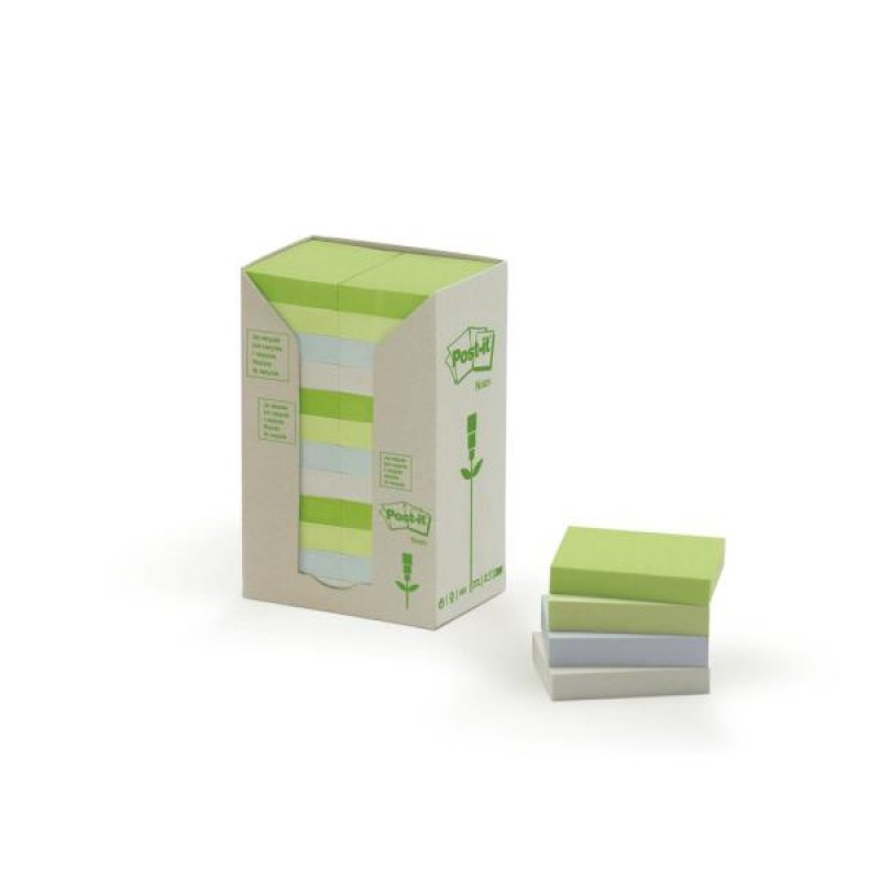 Post-It 653-1RPT self-adhesive label Blue, Green, Grey 24 pc(s)