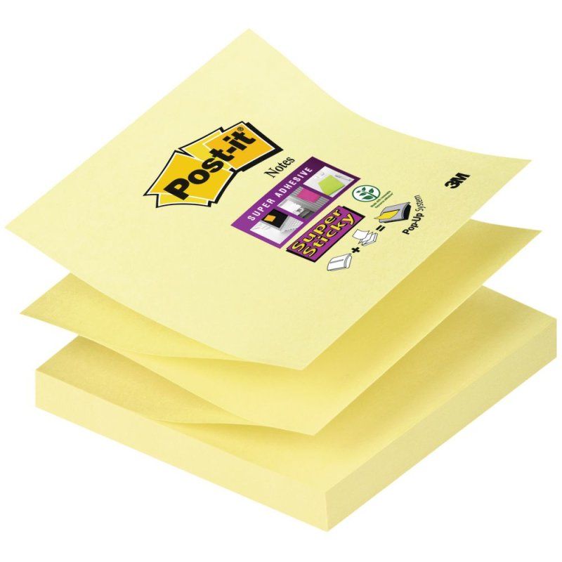 3M Z-Notes Post-it Carré Jaune 90 feuilles Auto-adhésif